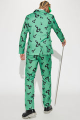 The Riddler 3 Piece Cosplay Suit - Green/combo
