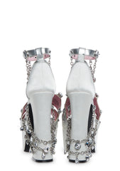 Royal Charm Peep Toe Heels