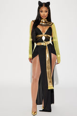Queen Of The Nile 4 Piece Costume Set - Black/Gold
