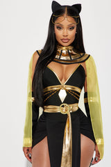 Queen Of The Nile 4 Piece Costume Set - Black/Gold