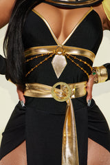 Queen Of The Nile 4 Piece Costume Set - Black/Gold