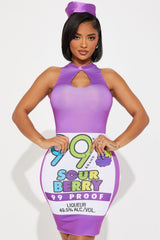 99 Brand Sour Berry Liqueur 1 Piece Dress Costume - Blue