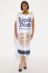 Liquid Death Still Water Can Costume - White/combo