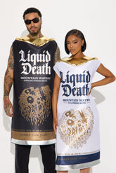 Liquid Death Sparkling Water Can Costume - Black/combo