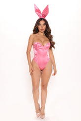 Hot Rabbit 2 Piece Costume Set - Pink