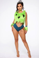 Pebble Bedrock Baby 4 Piece Costume Set - Green/combo