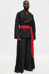 Samurai 3 Piece Costume - Black/Red