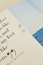 Petite Starfish Earrings Blue