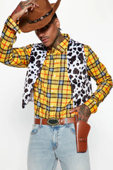 Chief Deputy Sheriff 5 Piece Costume Set - Yellow/combo