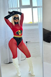 Call Her Cool 3 Piece Costume Set - Red/Black
