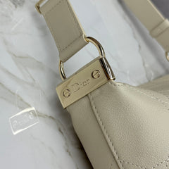 CD Diorly Shoulder Bag 31.5cm Cream Cowhide Leather 158560