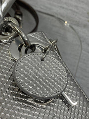 CD Mini Lady Dior Bag 17cm Metallic Bronze Snakeskin Leather SHW 160001