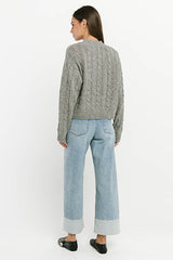 Sariah Low Rise Contrast Wide Leg Jeans