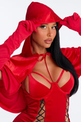 Wolf Bait 4 Piece Costume Set - Red