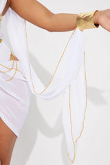 Glamorous Goddess 3 Piece Costume Set - White/Gold