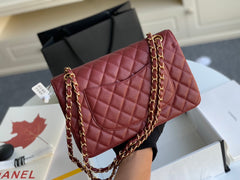 flap bag medium 25 wine caviar ghw