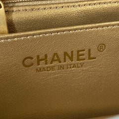 Classic Mini Flap Bag 20cm Grey Lambskin Gold Hardware