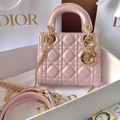 MINI LADY 17 MY ABC POWDER PINK LAMBSKIN