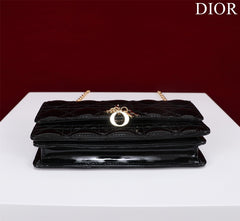 my cd mini 21 black patent calfskin