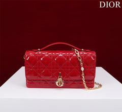 my cd mini 21 red patent calfskin