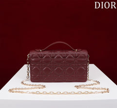 my cd mini 21 burgundy lambskin