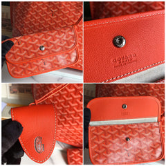 Goyard Anjou GM Bag 39cm Orange Calfskin Goyardine Canvas 290827
