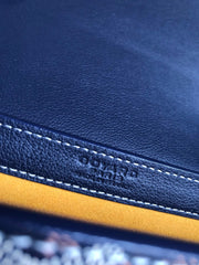 233 BAG 25 IN NAVY BLUE CALFKIN AND GOYARDINE CANVAS