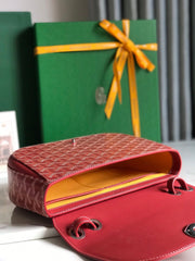 233 BAG 25 IN CLASSIC RED CALFKIN AND GOYARDINE CANVAS
