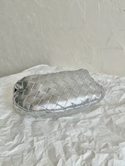 mini jodie 28 silver metalic lambskin