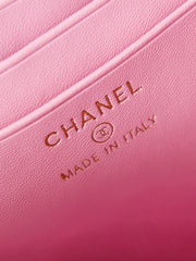 24a vanity 17cm pink lambskin gold hardware