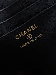 24a vanity 17cm black lambskin gold hardware