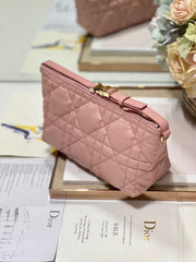 CD Medium Travel Nomad Clutch Pink Calfskin 336806