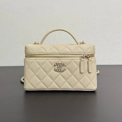 Chanel 2026 Vanity Bag 19cm Cream Calfskin