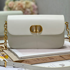 CD Montaigne Avenue Bag White Calfskin 336842