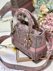 CD New Foundation Tiger 24 Lady Dior Bag Canvas 336733