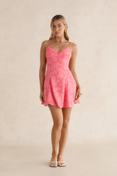 Truth Untold Mini Dress Coral