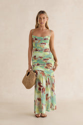 Botanica Mesh Maxi Dress Green