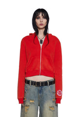 Over The Moon Cropped Hoodie