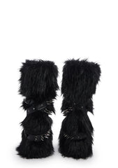 Wild Instincts Faux Fur Boots - Black