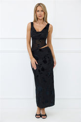 Garden Grove Maxi Skirt Black