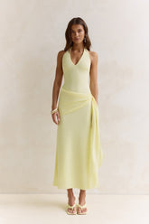 Sun Chasers Halter Maxi Dress Yellow