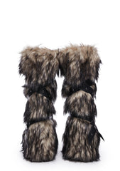 Wild Instincts Faux Fur Boots - Off White