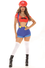 It¡¯s A Me Gamer Girl 3 Piece Costume Set - Red/combo
