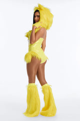 Glow Up Babe Care Creature 4 Piece Costume Set - Yellow