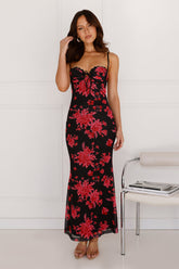 Best Wishes For You Mesh Maxi Dress Black