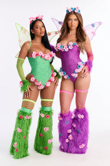 Fluttering Flirt 7 Piece Costume Set - Purple