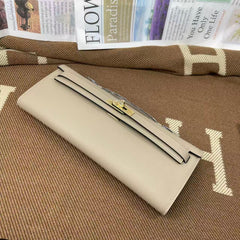 HM Kelly Cut 31 Crimson Beige Epsom Leather Gold Hardware