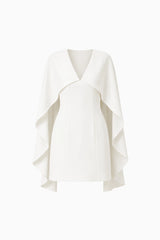 Lilydale Cape Mini Dress In White