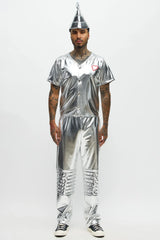 Man Of Tin 4 Piece Halloween Costume - Silver