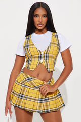 As If I'm Clueless 3 Piece Halloween Costume - Yellow